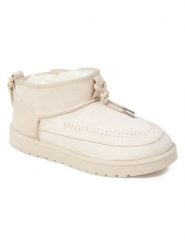 C'M Botki zimowe w kolorze beżowym rozmiar: 40. Brązowe botki C'M, na zimę, bez wzorów, bez obcasa, bez zapięcia. Za 108.99 zł.