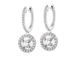 Kolczyki z białego złota z brylantami - 0,61 ct - próba 585. Białe kolczyki Apart, z brylantem, złote. Za 9,190.00 zł.