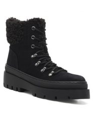 DeeZee Botki QUEENIE WS6151-03 Czarny. Czarne botki DeeZee, bez wzorów, z materiału, bez obcasa, na płaskiej podeszwie, bez zapięcia. Za 179.99 zł.