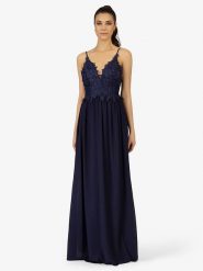 APART Sukienka w kolorze granatowym rozmiar: 34. Niebieskie sukienki Apart, bez wzorów, z koronki, bez kołnierzyka, bez ramiączek, maxi. Za 187.99 zł.