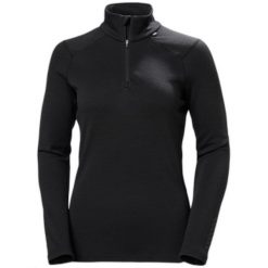 Bluza damska 1/2 zip Helly Hansen Lifa Merino Midweight. Czarne bielizna sportowa Helly Hansen, bez wzorów, bez kaptura. Za 478.00 zł.