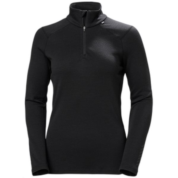 Bluza damska 1/2 zip Helly Hansen Lifa Merino Midweight. Czarne bielizna sportowa Helly Hansen, xs, bez wzorów, z materiału, bez kaptura. Za 400.00 zł.