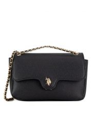 U.S. Polo Assn. Torebka BIUXT8386WVP Czarny. Czarne torebki klasyczne U.S. Polo Assn., bez wzorów, z tworzywa sztucznego, bez dodatków. Za 160.99 zł.