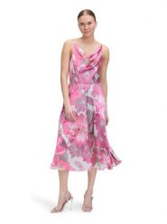 Vera Mont Sukienka w kolorze kremowo-różowym rozmiar: 36. Brązowe sukienki Vera Mont, s, bez wzorów, z materiału, bez kołnierzyka, bez ramiączek, midi. Za 260.99 zł.