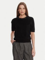 KAOS Sweter RI1NT071 Czarny Regular Fit. Czarne swetry KAOS, s, bez wzorów, z syntetyku, bez ramiączek. Za 809.99 zł.