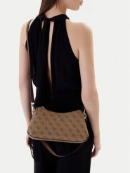 Guess Torebka Noelle II Mini HWBG96 72730 Brązowy. Brązowe torebki klasyczne Guess, z aplikacjami, z materiału, bez dodatków. Za 589.99 zł.