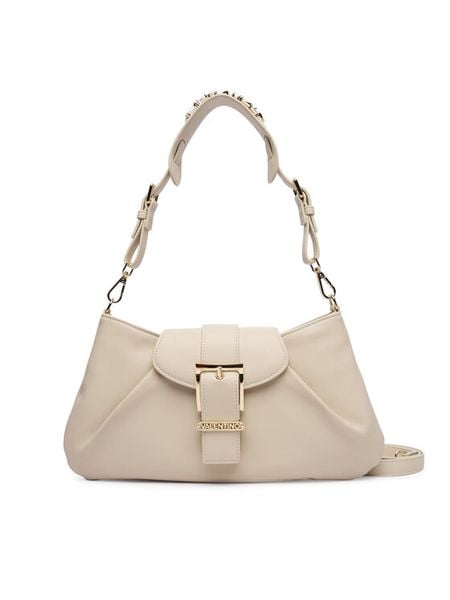 Valentino Torebka Cassandra VBS9TF13 Écru. Białe torebki klasyczne Valentino, bez wzorów, ze skóry, bez dodatków. Za 424.99 zł.