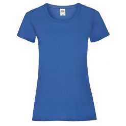 Koszulka Damska Valueweight. Niebieskie bluzki FRUIT OF THE LOOM, xl, bez wzorów, sportowe, bez kołnierzyka, bez ramiączek. Za 35.99 zł.