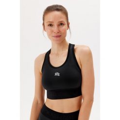 Stanik sportowy biegowy Rough Radical Sports Bra Icon Run. Czarne bielizna sportowa ROUGH RADICAL, bez wzorów, bez ramiączek, do biegania. Za 129.90 zł.