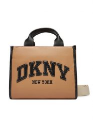 DKNY Torebka R52AZC80 Beżowy. Brązowe torebki klasyczne DKNY, bez wzorów, ze skóry, bez dodatków. Za 569.99 zł.