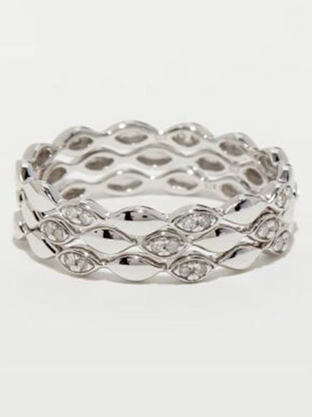 CARATELLI Złoty pierścionek "Trinity" z diamentami rozmiar: 58. Szare pierścionki CARATELLI, z diamentem, złote. Za 1,054.24 zł.