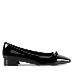 Baleriny Gino Rossi. Czarne baleriny Gino Rossi, bez wzorów, bez obcasa. Za 269.99 zł.