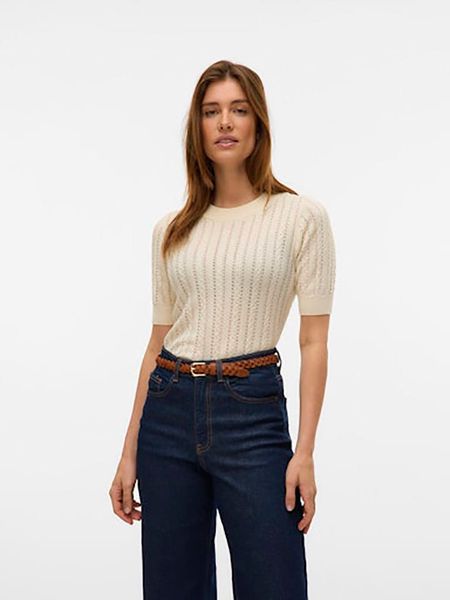 Vero Moda Sweter w kolorze beżowym rozmiar: S. Brązowe swetry Vero Moda, s, bez wzorów, bez ramiączek. Za 129.95 zł.