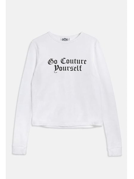 Juicy Couture Koszulka w kolorze białym rozmiar: M. Białe bluzki Juicy Couture, m, bez wzorów, bez kołnierzyka, bez ramiączek. Za 149.95 zł.