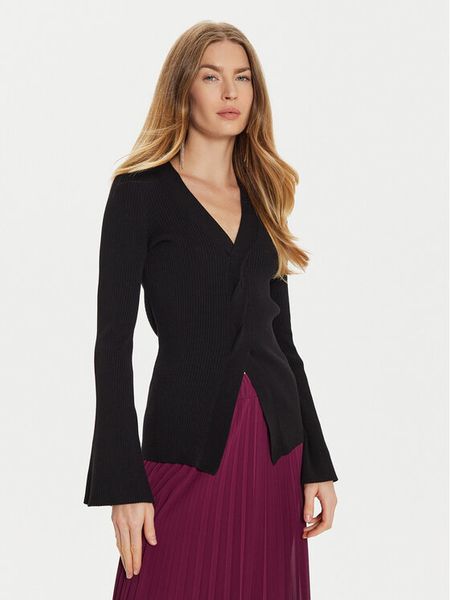 TWINSET Sweter 242TT3023 Czarny Slim Fit. Czarne swetry Twinset, s, bez wzorów, z syntetyku, bez ramiączek. Za 609.99 zł.