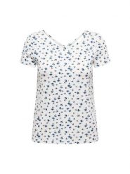 ONLY Bluzka Bera 15368588 Biały Regular Fit. Białe bluzki Only, xs, bez wzorów, z wiskozy, bez kołnierzyka, bez ramiączek. Za 89.99 zł.