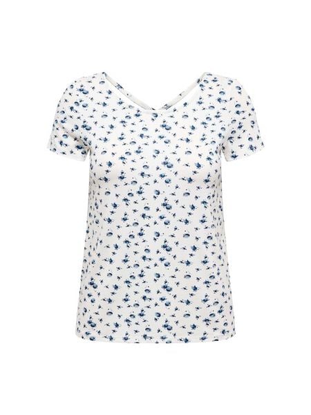 ONLY Bluzka Bera 15368588 Biały Regular Fit. Białe bluzki Only, s, bez wzorów, z wiskozy, bez kołnierzyka, bez ramiączek. Za 71.99 zł.