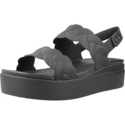 Sandały CROCS BROOKLYN WOVEN UPPER LW Czarny. Czarne sandały Crocs, bez wzorów, z syntetyku, bez obcasa, bez zapięcia. W wyprzedaży za 311.60 zł.