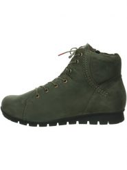 Think! Skórzane botki w kolorze khaki rozmiar: 39. Brązowe botki Think!, bez wzorów, bez obcasa, bez zapięcia. Za 286.16 zł.