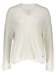 Pepe Jeans Sweter w kolorze kremowym rozmiar: S. Brązowe swetry Pepe Jeans, s, bez wzorów, z jeansu, bez ramiączek. Za 138.45 zł.