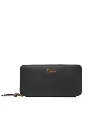 Tommy Hilfiger Portfel Th Leather Lrg Za Wallet AW0AW18941 Czarny. Czarne portfele TOMMY HILFIGER, bez wzorów, ze skóry. Za 329.99 zł.