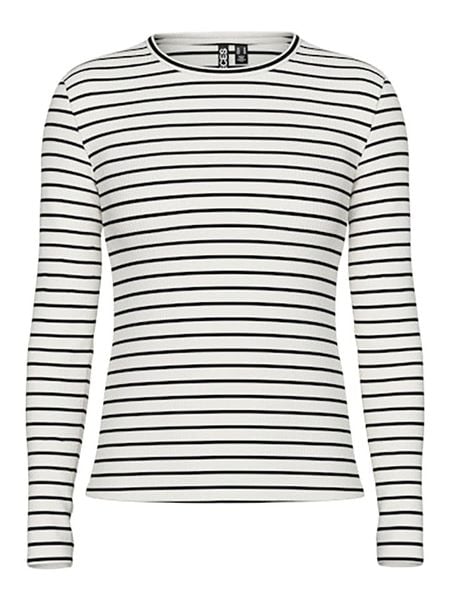 Pieces Koszulka "Ruka" w kolorze czarno-białym rozmiar: L. Białe bluzki Pieces, l, bez wzorów, bez kołnierzyka, bez ramiączek. Za 52.42 zł.