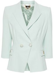 Elisabetta Franchi Marynarka GI-T61-41E2-V580 Turkusowy Regular Fit. Niebieskie kurtki Elisabetta Franchi, bez wzorów, z syntetyku. Za 1,399.00 zł.