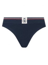 Tommy Hilfiger Stringi UW0UW06063 Granatowy. Niebieskie stringi TOMMY HILFIGER, bez wzorów, z bawełny. Za 129.99 zł.