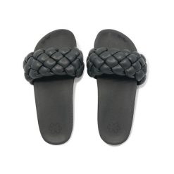 Klapki plażowe damskie Flip Flop Pool Weave. Czarne klapki Flip Flop, bez wzorów, bez obcasa. Za 123.05 zł.