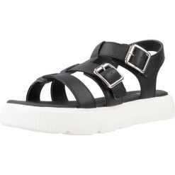 Sandały GEOX J SANDAL KODETTE J Czarny. Czarne sandały Geox, bez wzorów, z syntetyku, bez obcasa, bez zapięcia. Za 195.99 zł.