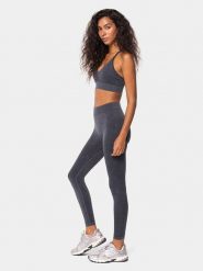 Carpatree Legginsy sportowe "Marble Story" w kolorze antracytowym rozmiar: L. Czarne legginsy Carpatree, l, bez wzorów, z podwyższonym stanem. Za 83.45 zł.