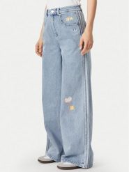 Adidas Jeansy Care Bear High Rise KQ6748 Niebieski Wide Leg. Niebieskie jeansy Adidas, bez wzorów. Za 439.99 zł.