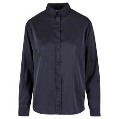 Koszula Damska Satyna. Czarne koszule Urban Classics, s, bez wzorów, z satyny, bez kołnierzyka, bez ramiączek. Za 115.99 zł.