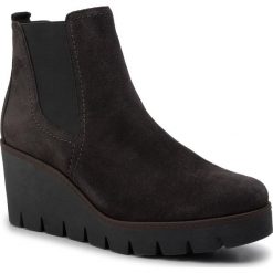 Botki GABOR - 93.785.19 Dreamvelour (Micro). Czarne botki Gabor, bez wzorów, z materiału, bez obcasa, na obcasie, bez zapięcia. W wyprzedaży za 299.00 zł.