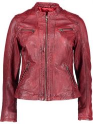 7eleven Skórzana kurtka "Rubina" w kolorze czerwonym rozmiar: 44. Czerwone kurtki 7eleven, bez wzorów, z materiału, bez kaptura. Za 434.99 zł.