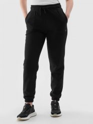4F Spodnie dresowe joggery damskie - czarne XXL. Czarne spodnie dresowe 4f, s, bez wzorów, z bawełny. Za 129.99 zł.