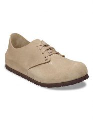 Birkenstock Trzewiki "Main" w kolorze beżowym rozmiar: 36. Brązowe półbuty sznurowane Birkenstock, bez wzorów, eleganckie, bez obcasa, bez zapięcia. Za 561.98 zł.