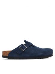 Birkenstock Klapki Boston 1030902 Granatowy. Niebieskie klapki Birkenstock, bez wzorów, ze skóry, bez obcasa. Za 679.99 zł.