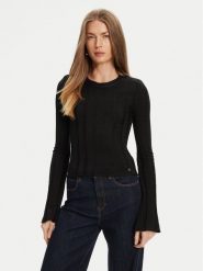 Guess Sweter W5YR13 Z3OT0 Czarny Regular Fit. Czarne swetry Guess, xxl, z aplikacjami, z syntetyku, bez ramiączek. Za 399.99 zł.