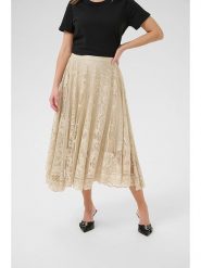 Kaffe Spódnica "Vilja" w kolorze beżowym rozmiar: XL/XXL. Brązowe spódnice Kaffe, xl, bez wzorów, z koronki, maxi. Za 149.66 zł.