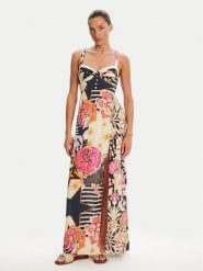 Maaji Sukienka letnia Patchwork Rose Evangeline PT2638CLD001 Kolorowy Regular Fit. Czerwone sukienki Maaji, na lato, s, bez wzorów, z wiskozy, bez kołnierzyka, bez ramiączek. Za 399.99 zł.