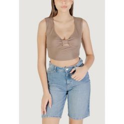 Stanik opaska Kobieta ONLY Onljany S/L Twist Top Jrs. Brązowe bielizna sportowa Only, l, bez wzorów. Za 126.65 zł.