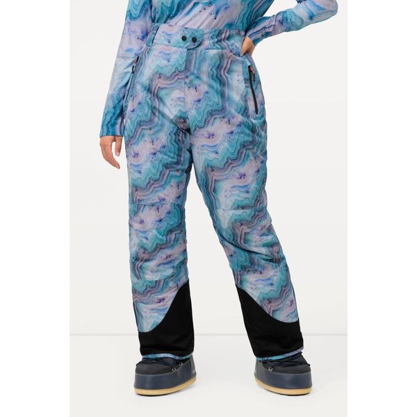 Damskie Spodnie funkcyjne spodnie narciarskie wodoodporne modelowane kolana. Niebieskie spodnie narciarskie Ulla Popken, plus size, bez wzorów, z materiału, narciarskie. Za 633.99 zł.