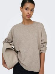 ONLY Sweter w kolorze beżowym rozmiar: XS. Brązowe swetry Only, xs, bez wzorów, bez ramiączek. Za 82.95 zł.