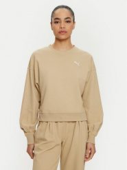 Puma Bluza Her 676004 Beżowy Regular Fit. Brązowe bluzy Puma, l, bez wzorów, z bawełny, bez kaptura. Za 129.99 zł.