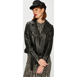 Calvin Klein Jeans - Kurtka skórzana. Czarne kurtki Calvin Klein Jeans, s, bez wzorów, z bawełny, bez kaptura. W wyprzedaży za 899.90 zł.