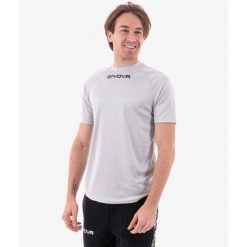 Koszulka piłkarska dla dorosłych Givova One. Szare koszulki sportowe Givova, bez wzorów, bez ramiączek, do piłki nożnej. Za 35.00 zł.