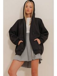 Trend Alaçatı Stili Bluza w kolorze czarnym rozmiar: M. Czarne bluzy Trend Alaçatı Stili, m, bez wzorów, bez kaptura. Za 118.84 zł.