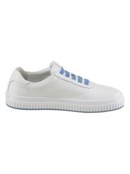 Heine Skórzane sneakersy w kolorze białym rozmiar: 39. Białe trampki Heine, bez wzorów, bez zapięcia. Za 112.45 zł.