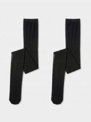 Rajstopy 30 DEN 2 pack - czarny. Czarne rajstopy i pończochy Sinsay, l, bez wzorów. Za 19.99 zł.
